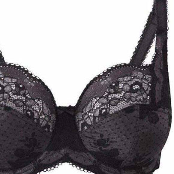 Panache Clara Full Cup Underwire Lace Bra Black 34J NWT - Picture 2 of 11